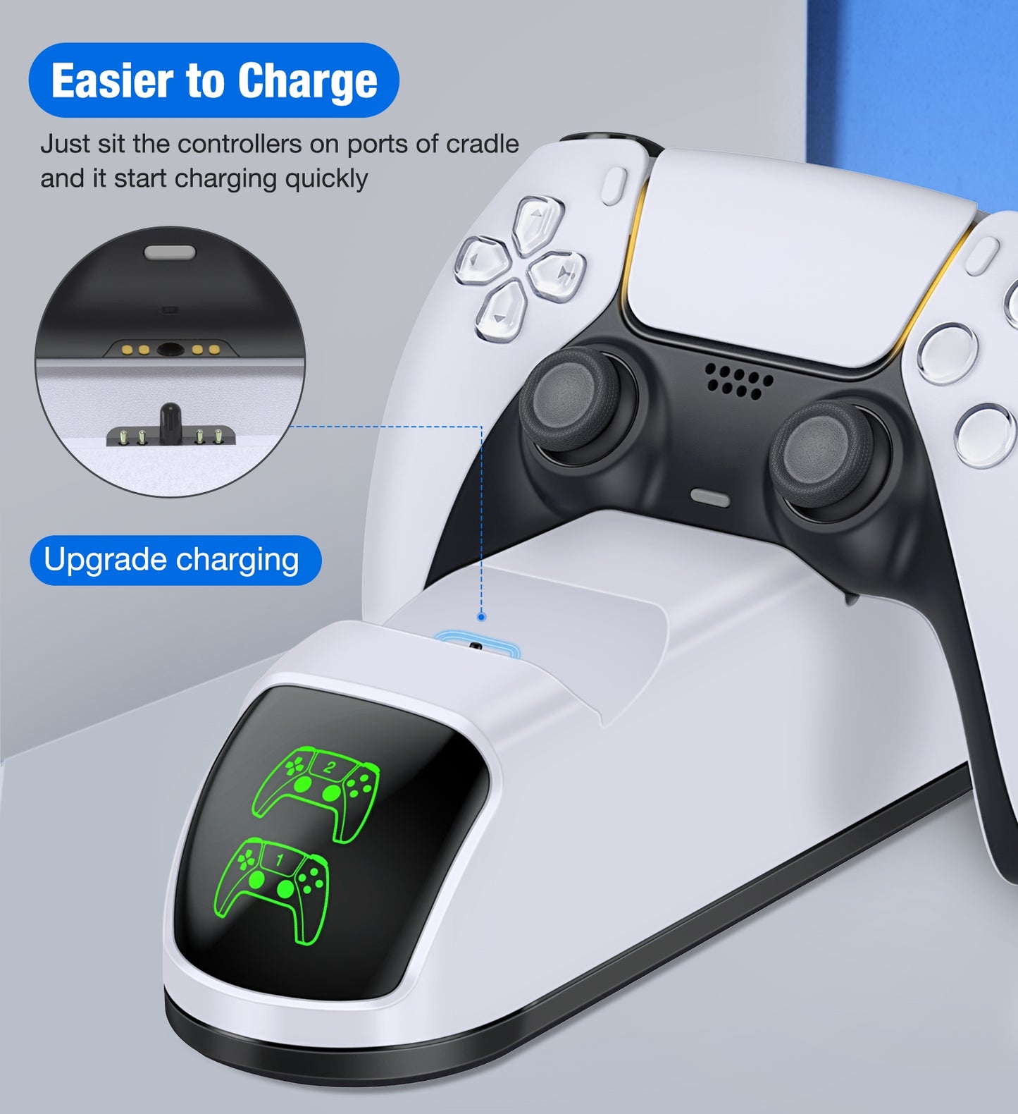 Dual Fast Charger For Playstation 5 Controller Charger Station