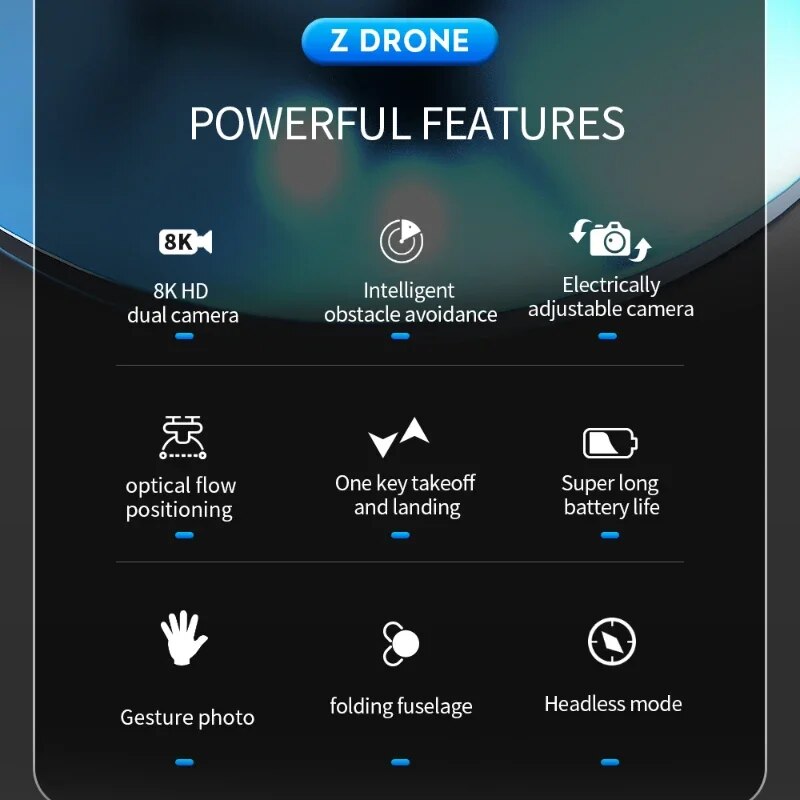 Newest T1 Mini Drone 4KDual HD Profesional RC Quadcopter 8K Drone