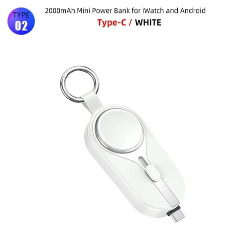 Portable Powerbank for Apple Watch Charger Key Chain Mobile Phone