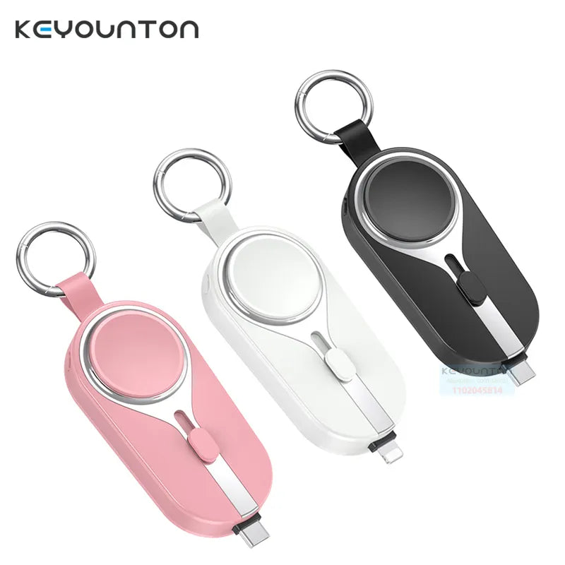 Portable Powerbank for Apple Watch Charger Key Chain Mobile Phone