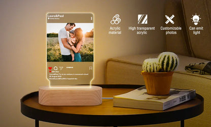 Personalized 3D Photo Lamp Custom Photo And Text Customized