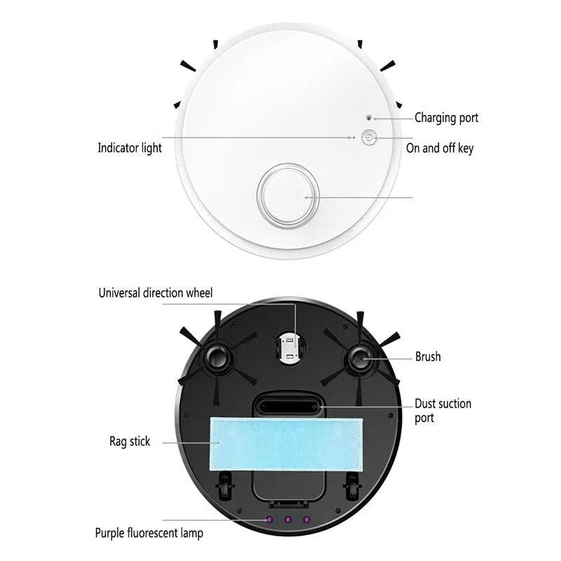 2023 3-in-1 Wet And Dry Ultra-thin Cleaning Machine Automatic Robot