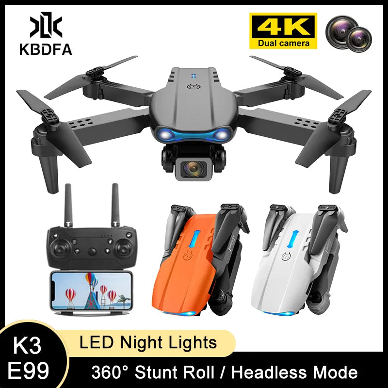 KBDFA K3 E99 Pro Drone Professional Quadcopter Obstacle Avoidance
