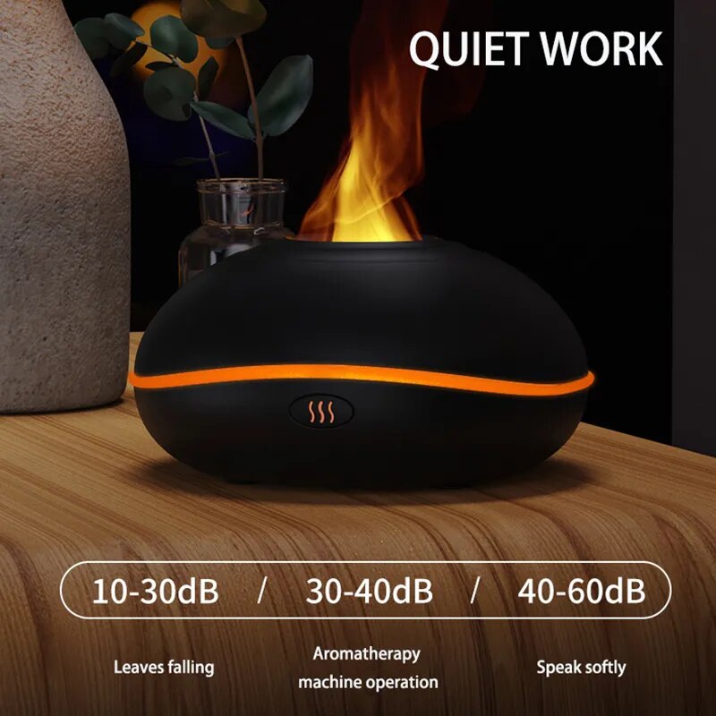 7 Color Flame Aroma Diffuser 200ml Fire Flame Humidifier Home USB