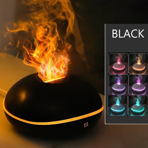 7 Color Flame Aroma Diffuser 200ml Fire Flame Humidifier Home USB
