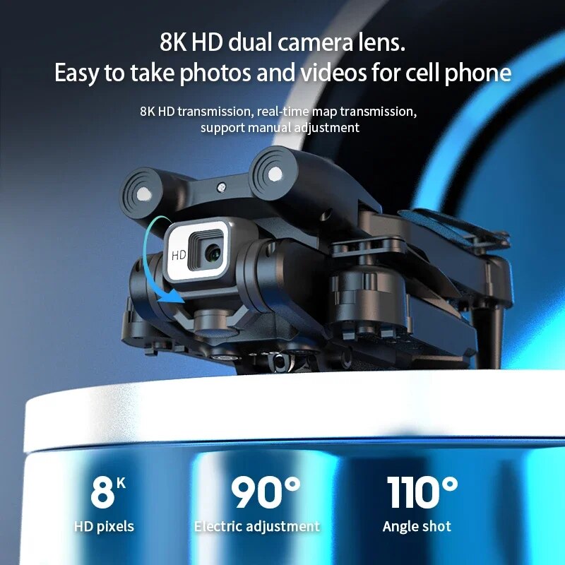 Newest T1 Mini Drone 4KDual HD Profesional RC Quadcopter 8K Drone