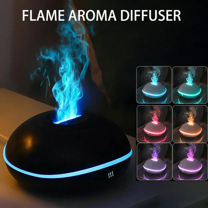 7 Color Flame Aroma Diffuser 200ml Fire Flame Humidifier Home USB