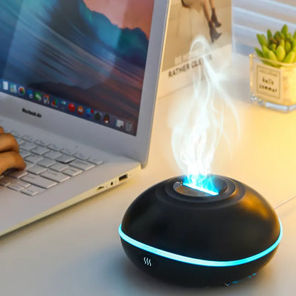 7 Color Flame Aroma Diffuser 200ml Fire Flame Humidifier Home USB